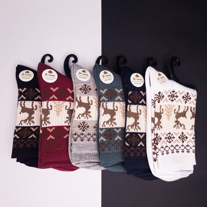 جوراب زنانه کریسمسی ساقدار کد 20240